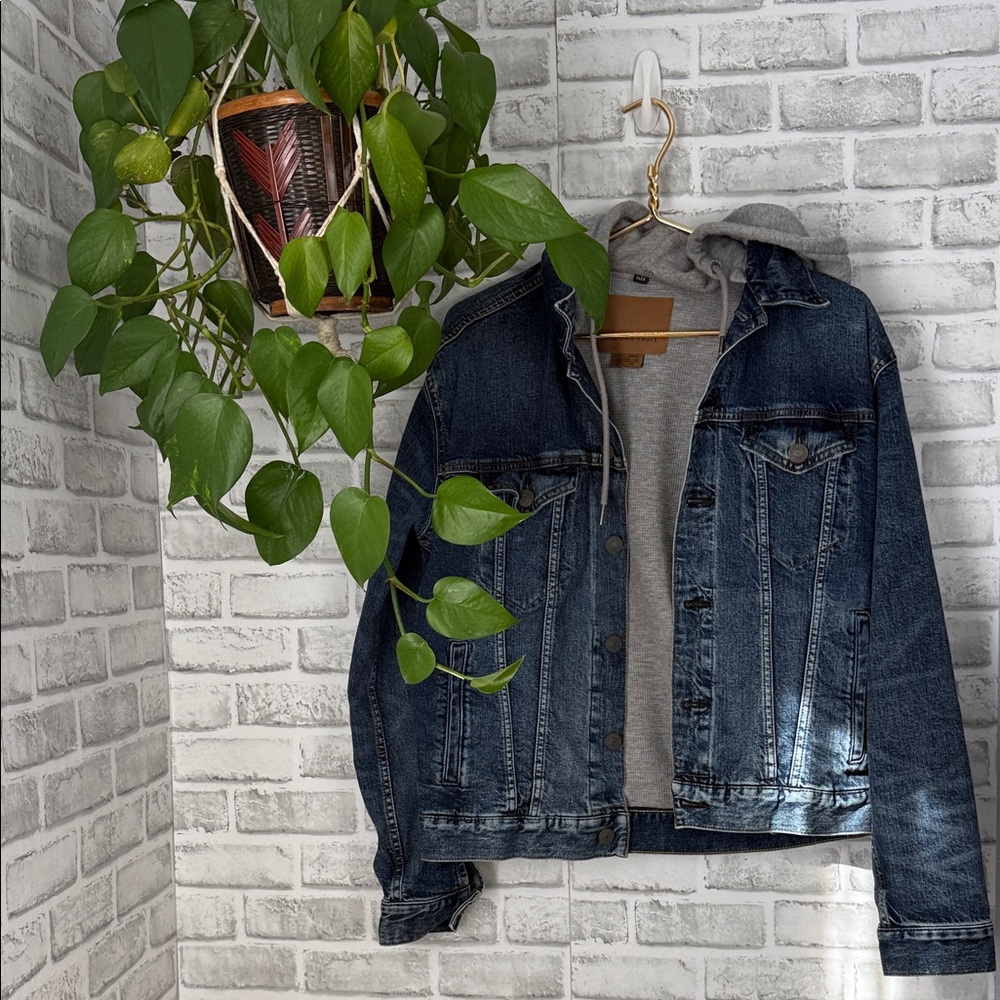 AEO // new without tags hooded denim button up jean jacket - Picture 5 of 9